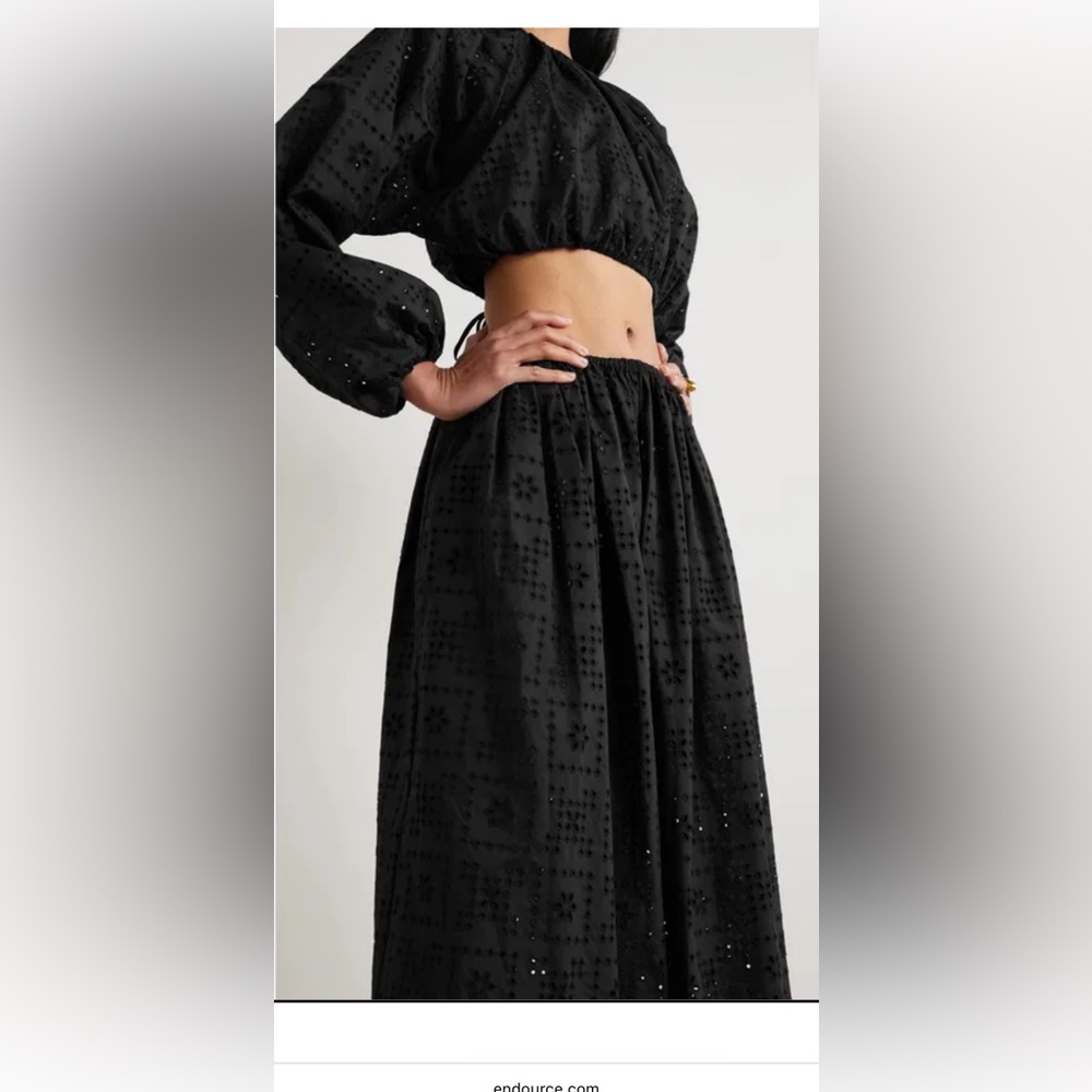 Matteau BLACK eyelet broderie set - Picture 6 of 13